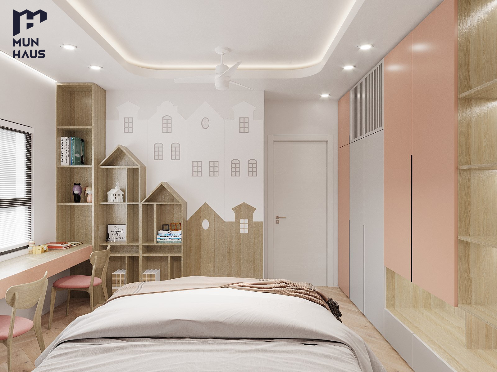 Thiết kế phòng ngủ hiện đại sinh động
