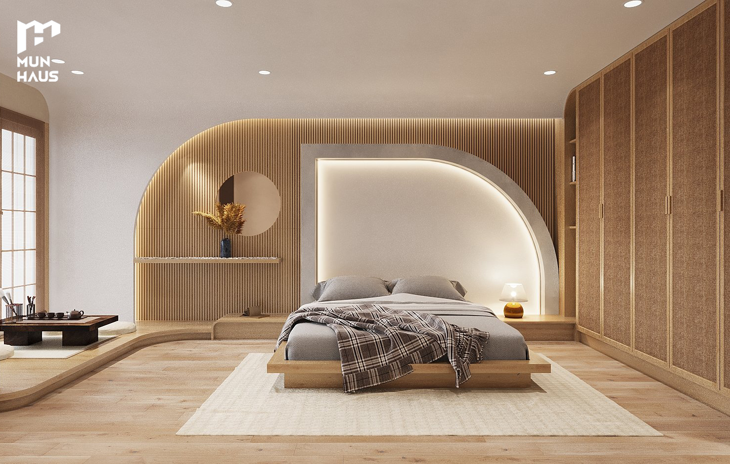 Thiết kế phòng ngủ phong cách hiện đại Nhật Bản