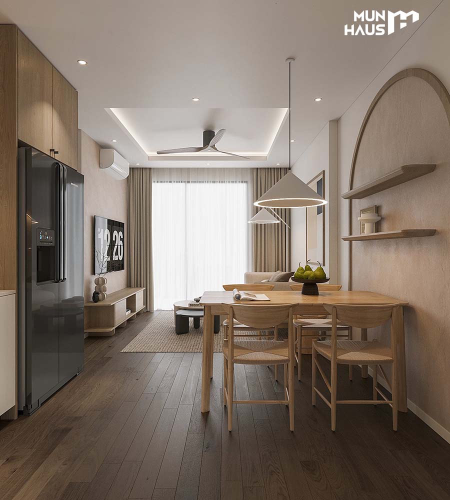 Những mẫu thiết kế nội thất chung cư 55m2 tối ưu không gian