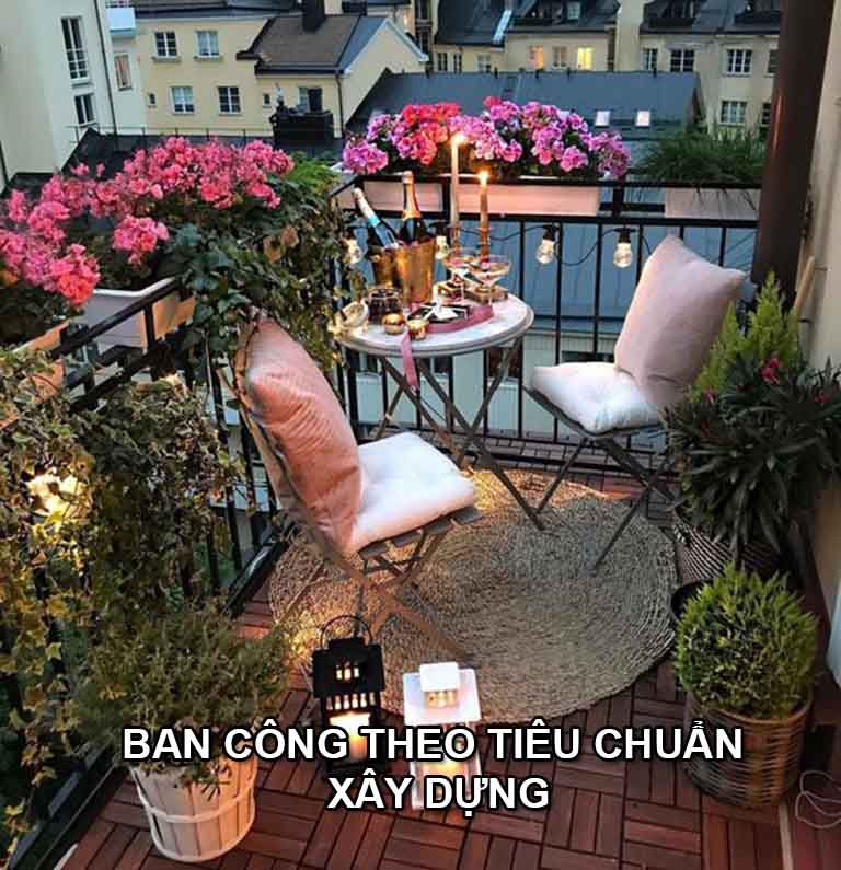 Kích thước ban công theo tiêu chuẩn xây dựng