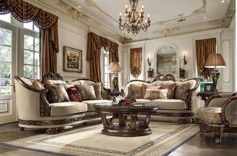 Phong cách cổ điển được ứng dụng trong thiết kế phòng khách