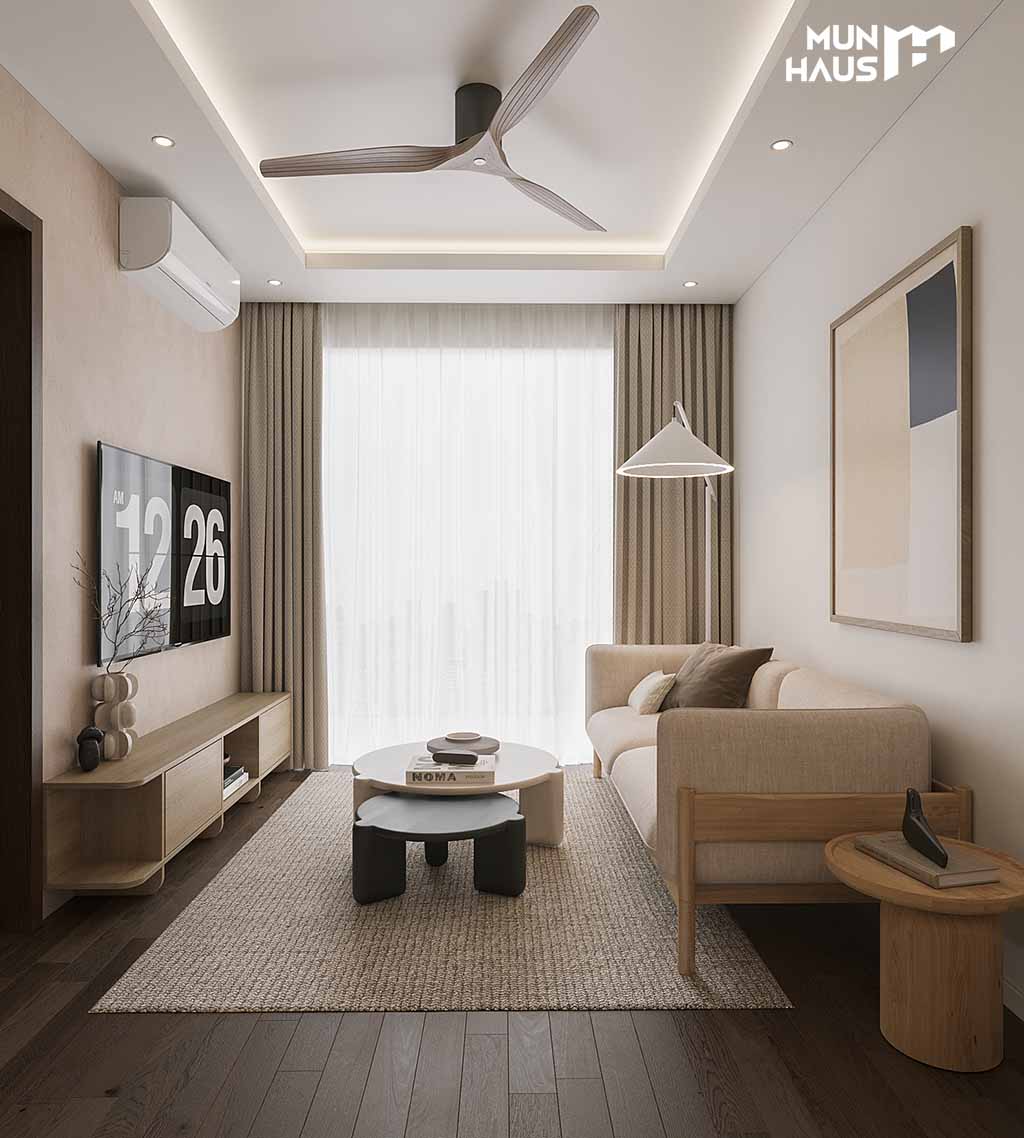 Thiết kế nội thất chung cư phong cách hiện đại tối giản