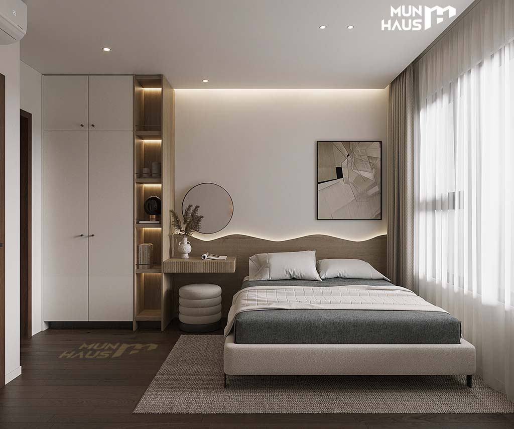 Thiết kế phòng ngủ master chung cư Hoàng Huy Hải Phòng