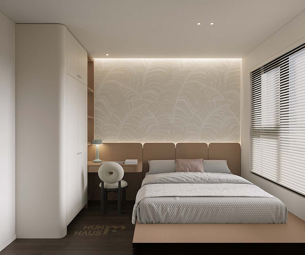 THiết kế nội thất phòng ngủ theo phong cách tối giản