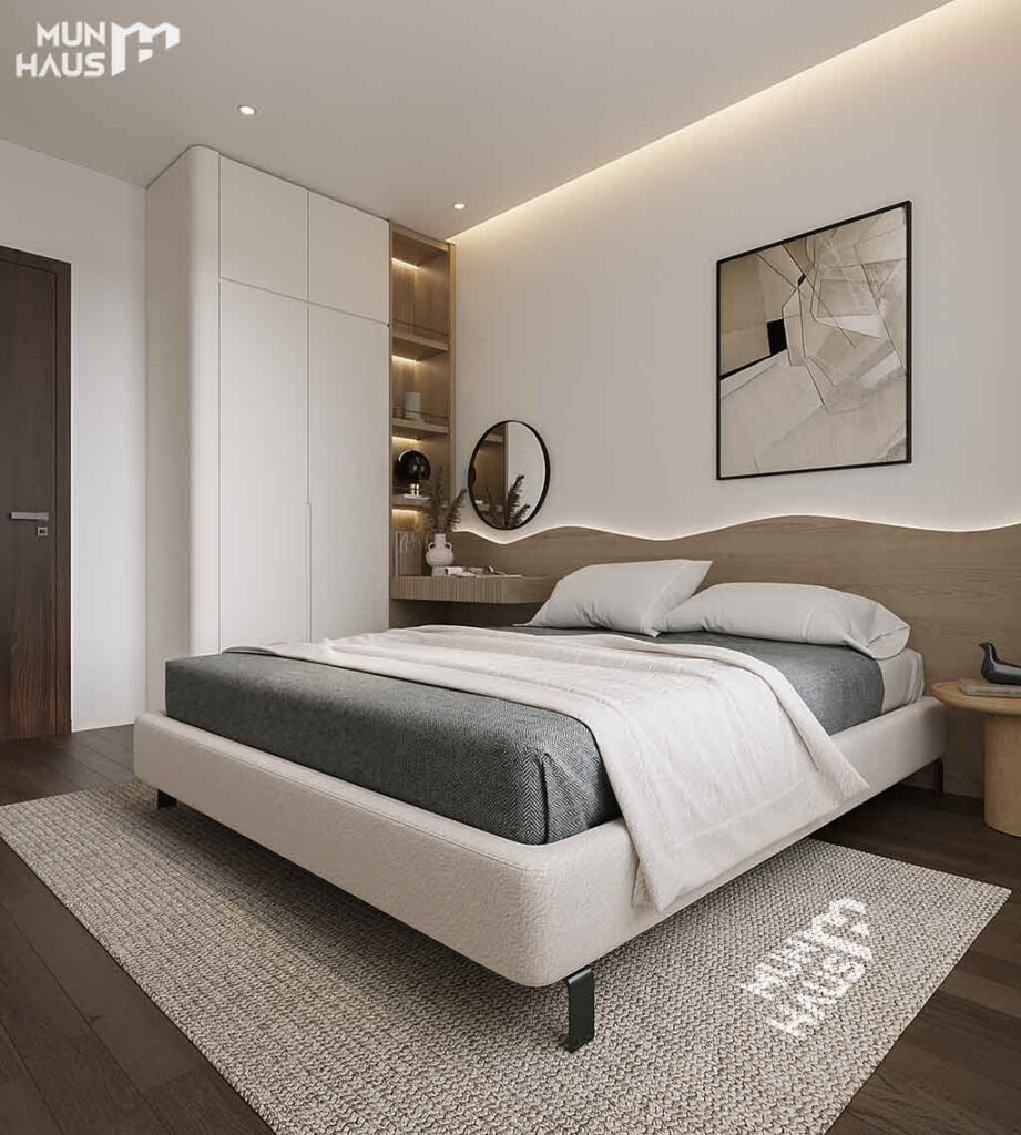 Thiết kế nội thất phòng ngủ chung cư Hoàng Huy COmmerce