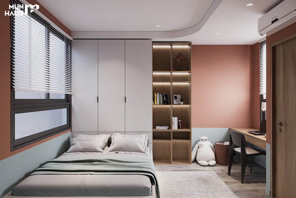 Phòng ngủ hiện đại với tông màu nhẹ nhàng thư giãn