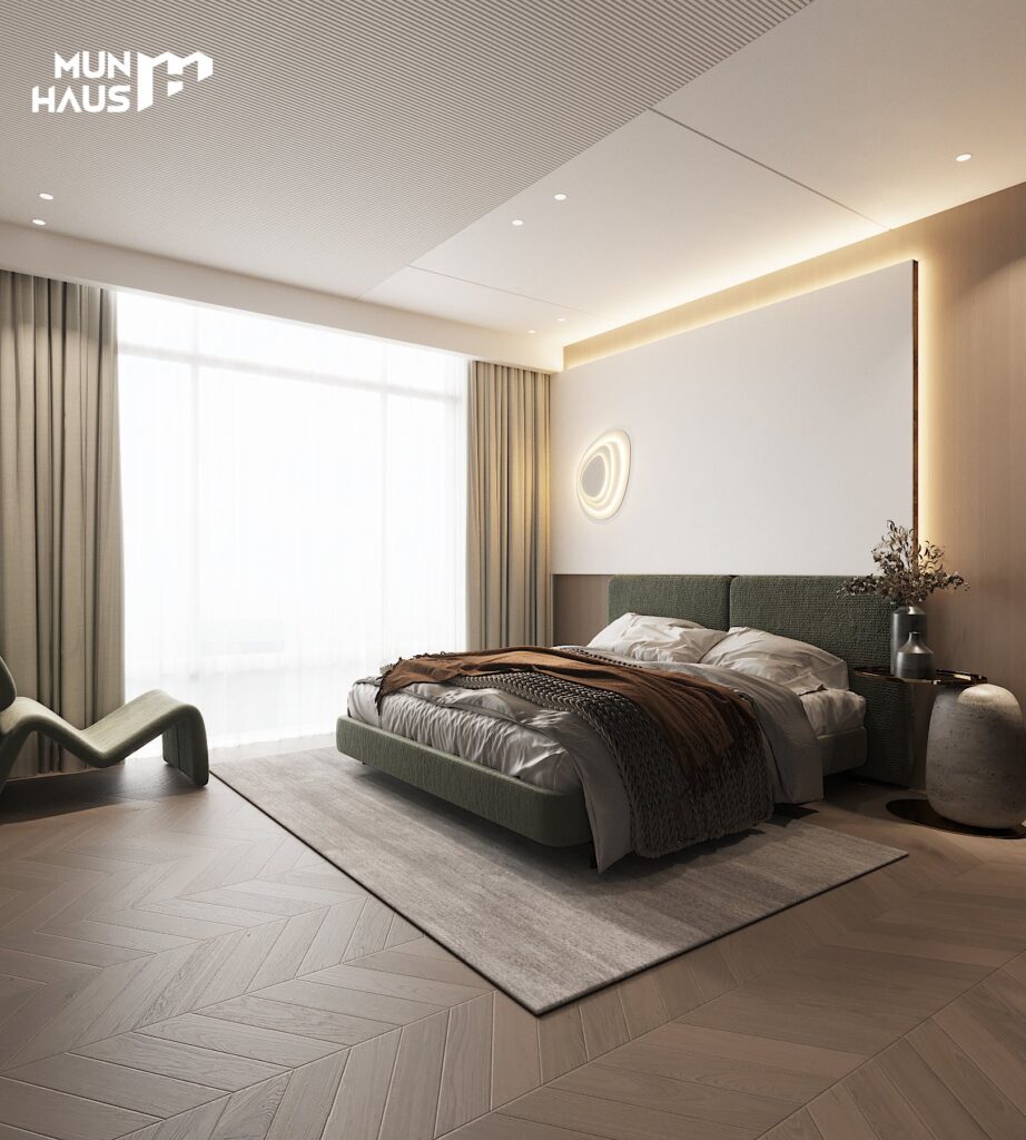 Thiết kế phòng ngủ hiện đại cho chung cư 90m2