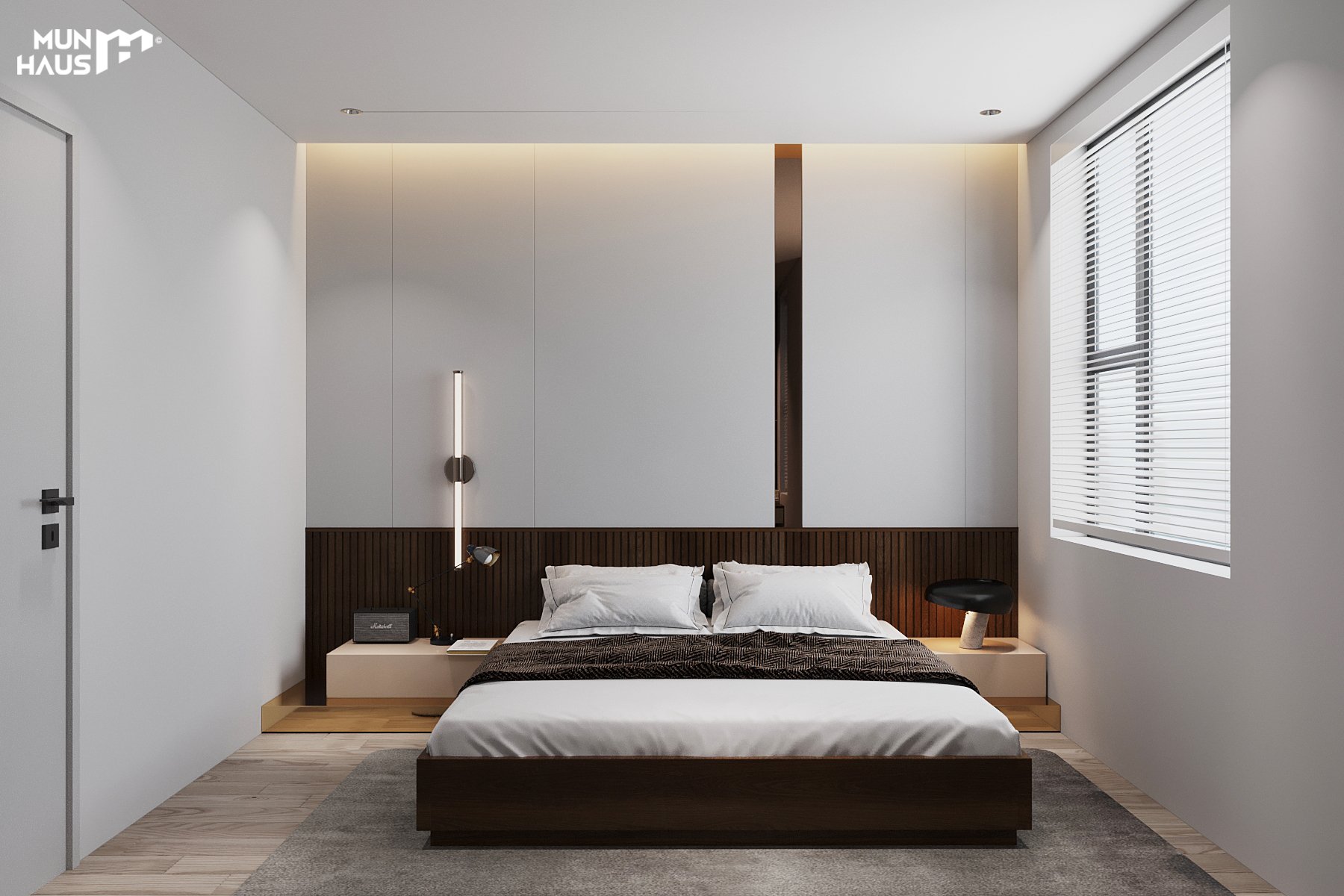 Phòng ngủ phong cách tối giản hiện đại