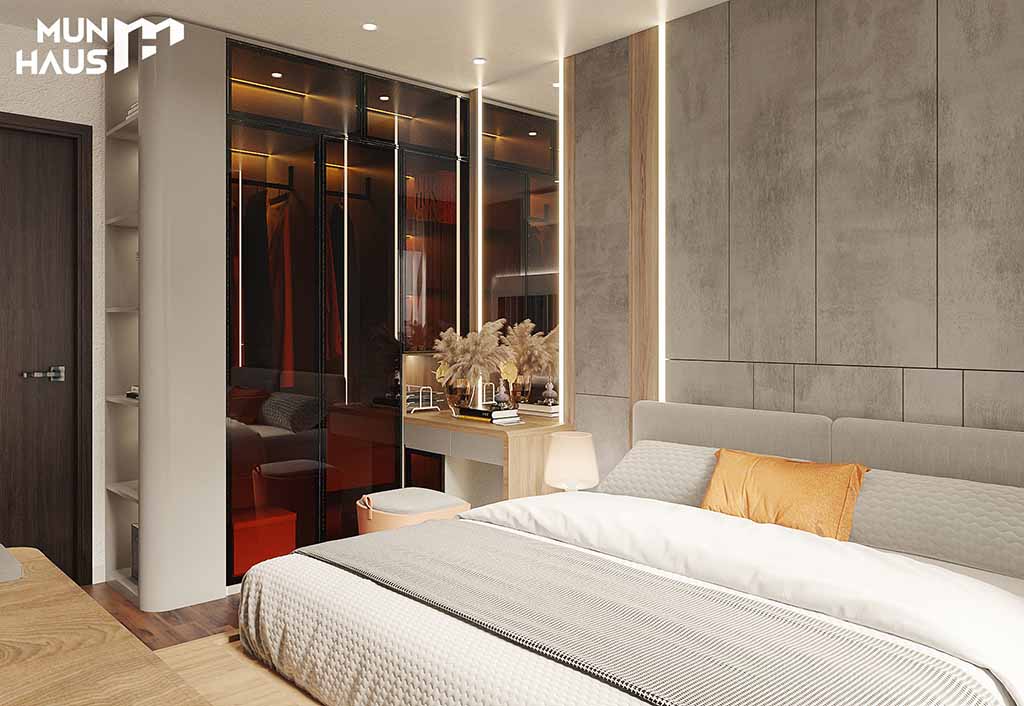 Thiết kế nội thất phòng ngủ trong chung cư hiện đại