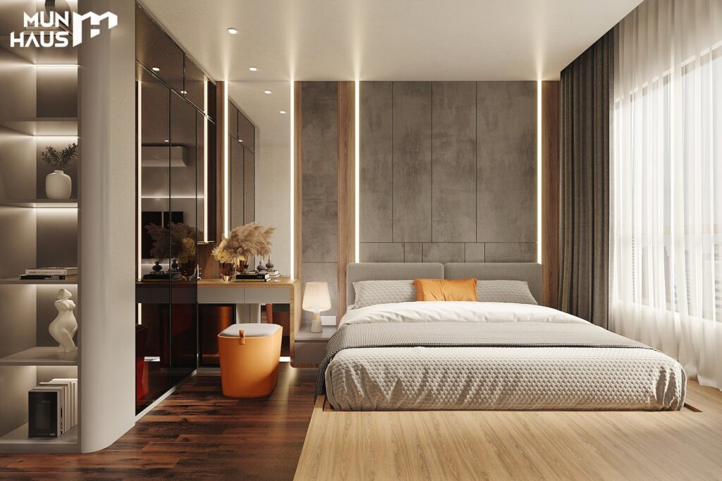Thiết kế nội thất phòng ngủ với phong cách hiện đại