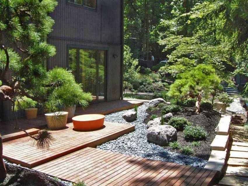Mẫu thiết kế sân vườn Nhật Bản đẹp